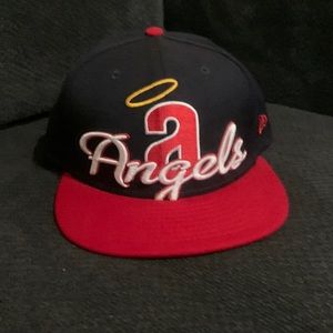 Authentic new era California angels fitted baseball cap size 7 3/4 excellent